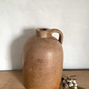 Jarro de grés esmaltado com sal, decoração de cozinha, jarro de uísque de grés, jarro, jarro de grés, decoração primitiva, decoração vintage