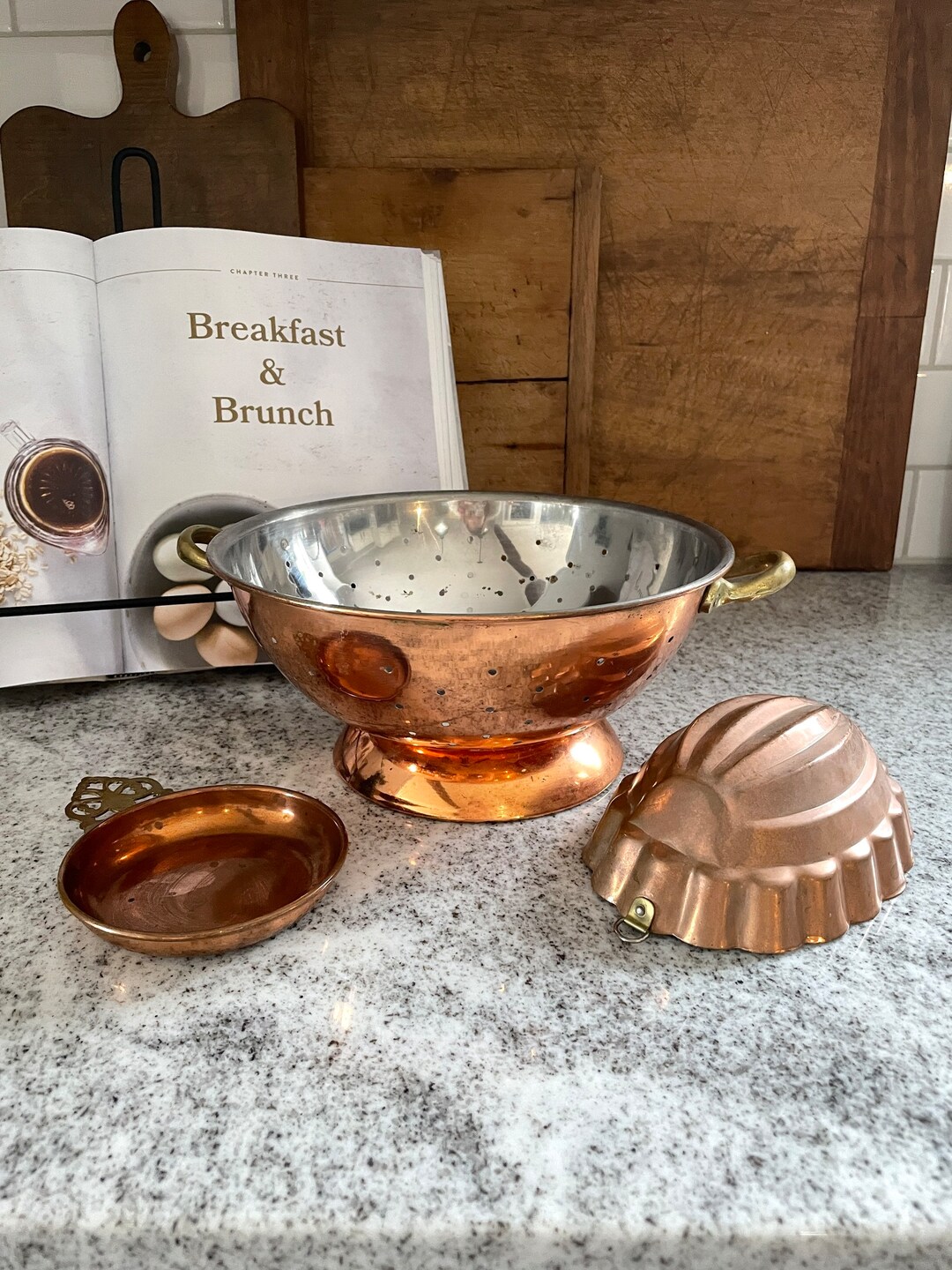 Copper Dish, Copper Colander, Copper Mold, Vintage Decor, Kitchen Decor