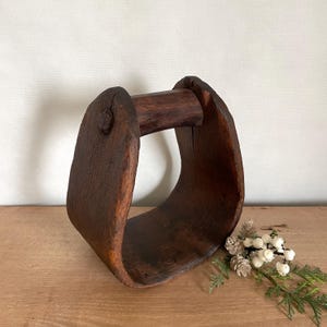 Wood Stirrup Vintage Saddle Stirrup Vintage Horse Equestrian Decor Western Decor Cabin Decor