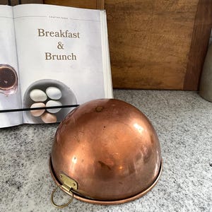 Copper Bowl, Vintage Bowl, Vintage Copper Bowl, Rustic Decor, Vintage Decor, Kitchen Decor, Antique Decor French Country Kitchen