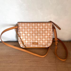Leather Fossil Crossbody Purse Handbag Vintage Purse Brown Leather Purse Vintage Brass and Leather Purse Vintage Leather Bag
