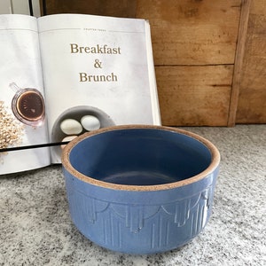 Blue Bowl, Vintage Bowl, Stoneware Bowl, Vintage Blue Bowl, Vintage Stoneware Bowl, Primitive, Antique, Kitchen Decor, Farmhouse