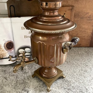 Copper Samovar, Vintage Copper Samovar, Vintage Copper Kettle, Tea Kettle, Kitchen Decor, Home Decor, Antique Decor