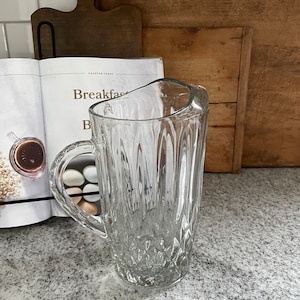 Glass Pitcher, Glass Cruet, Vintage Pitcher, Kitchen Decor, Vintage Pitcher, Vintage Decor, Glass Creamer, Antique Decor