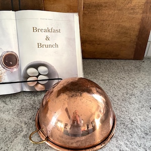 Copper Bowl, Vintage Bowl, Vintage Copper Bowl, Rustic Decor, Vintage Decor, Kitchen Decor, Antique Decor French Country Kitchen