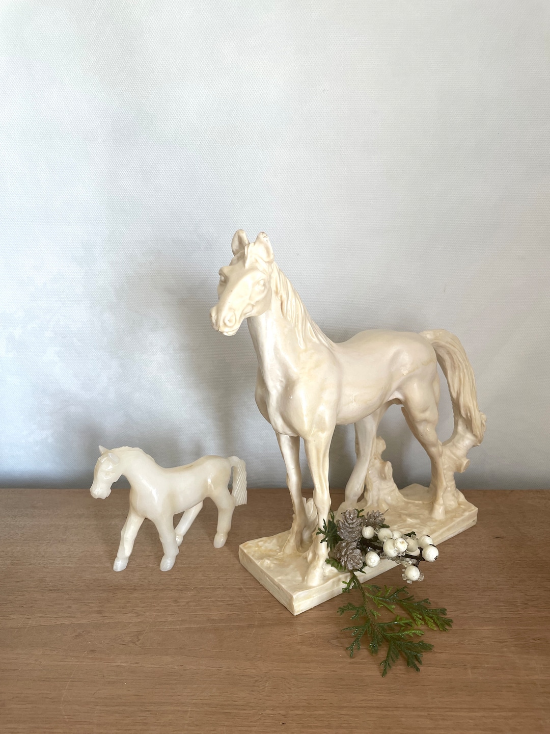 Horse Statue, Vintage Horse, Vintage Horse Statue, Stone Resin Horse, Vintage Decor Etsy