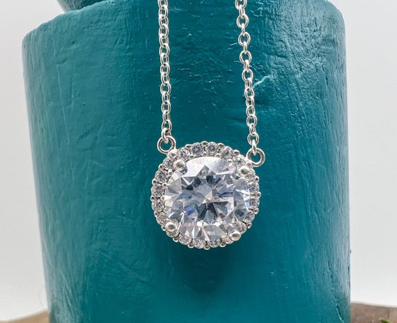 Vintage Bright Sterling Silver Necklace with Spar… - image 2