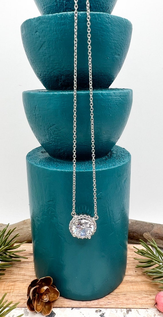 Vintage Bright Sterling Silver Necklace with Spar… - image 3