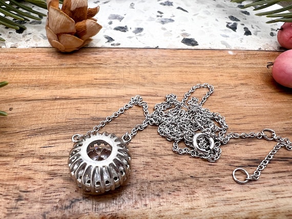 Vintage Bright Sterling Silver Necklace with Spar… - image 6