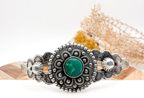 Elaborate Vintage Southwestern Sterling + Turquoi… - image 2