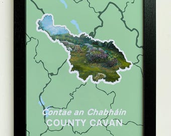 Cavan Burren Park Art Print | County Cavan Map, Ireland