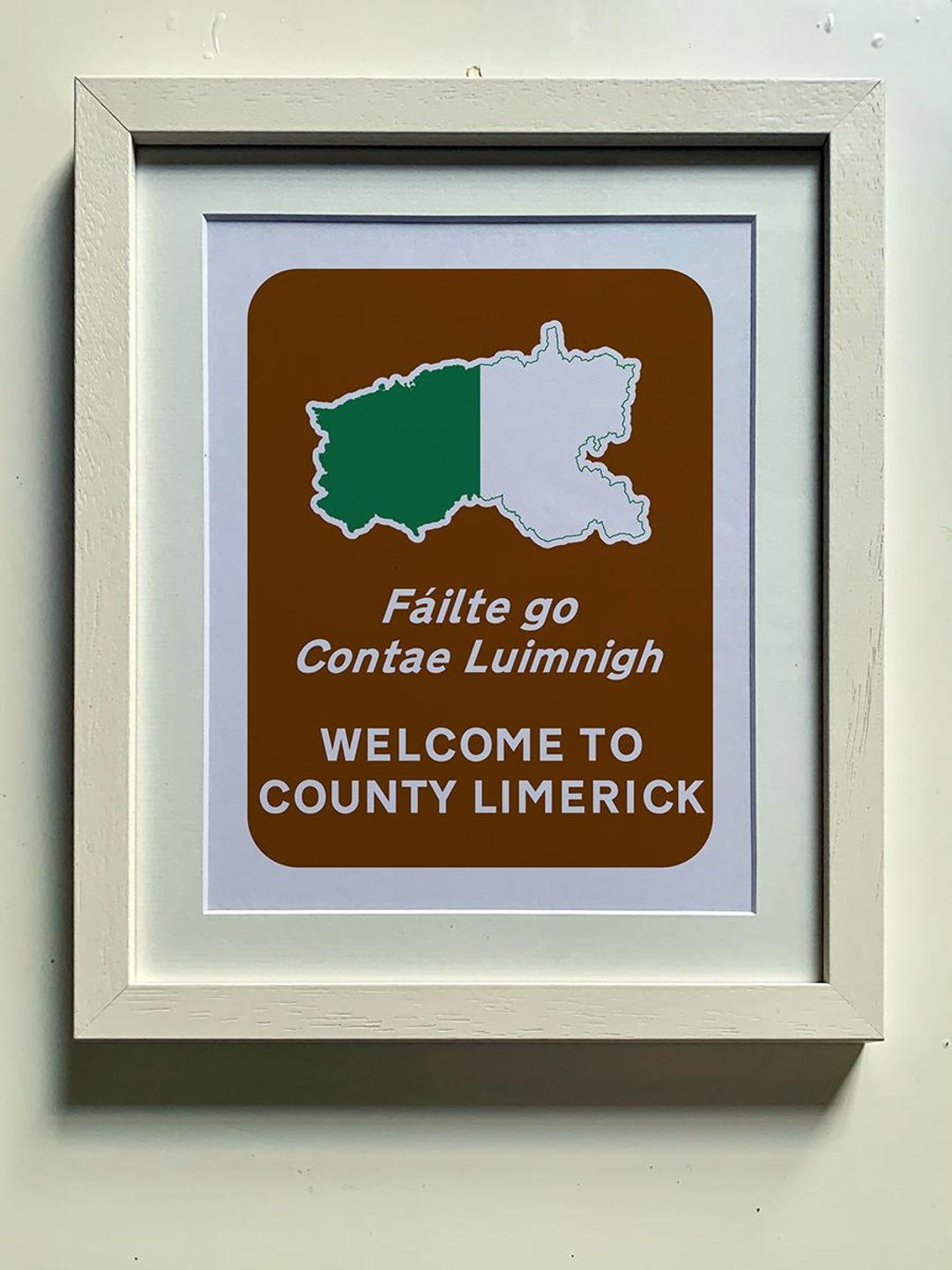 County Limerick Sign Art Print | Irish County Colors, Ireland Wall ...