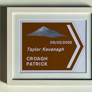 Personalised Irish Road Sign Print – Custom Landmark Artwork (10x12&quot; Unframed or Framed)
