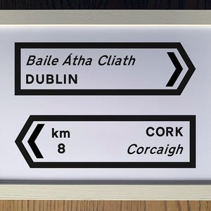 Custom Irish Roadsigns | Personalized Ireland Art Print | Landmark, Town, Names | A4, Unframed or Framed