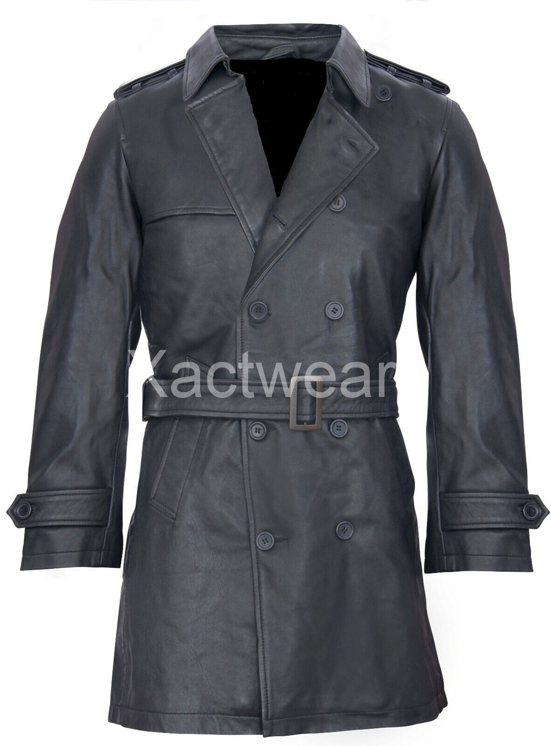 Mens Vintage Military Style German Coat Genuine Lambskin Leather Classic Overcoat Etsy
