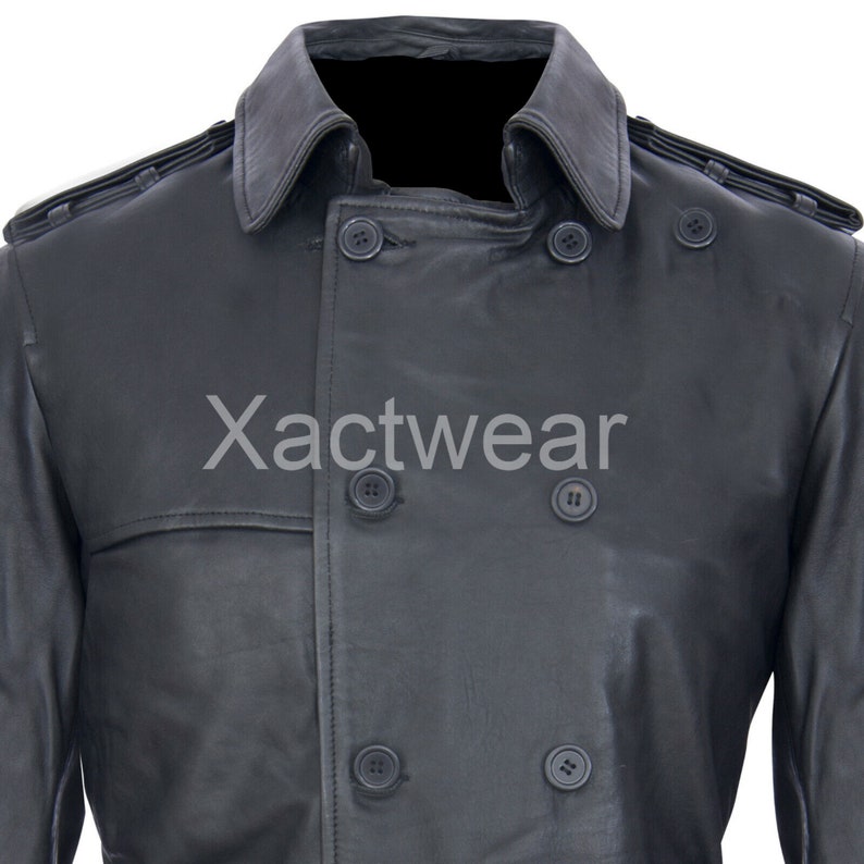 Mens Vintage Military Style German Coat Genuine Lambskin Etsy