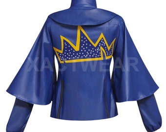 Descendants Evie Stylihs Sofia Cosplay Costume Womens Formal Party Wear Faux Leather Jacket