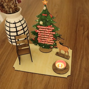 Adorno de Navidad en el Cielo, Adorno conmemorativo personalizado, Recuerdos navideños, Recuerdo de mecedora, Regalo de Navidad