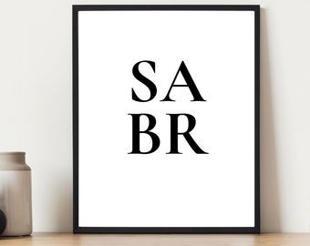 Sabr Arabic Art Print: Minimalist Islamic Wall Art (Digital Download)