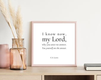 C.S. Lewis Quote Print: Religious Wall Art (Digital Download)