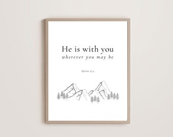 Islamic Wall Art: Quran Verse Mountain Print (Digital Download)