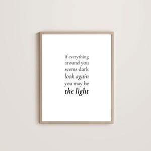 If everything around you seems dark look again | Rumi Wall Art | Rumi Poem | Rumi Quote | Rumi Quote Poster | Rumi Quote Wall Art | Poetry