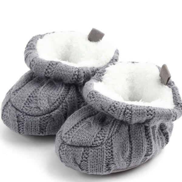 Baby Booties, Grey Baby Boots, Baby Boots, Knitted Booties, Baby pre walkers, Baby Gift, grey boots, grey Booties, Cotton, Newborn, Gifts