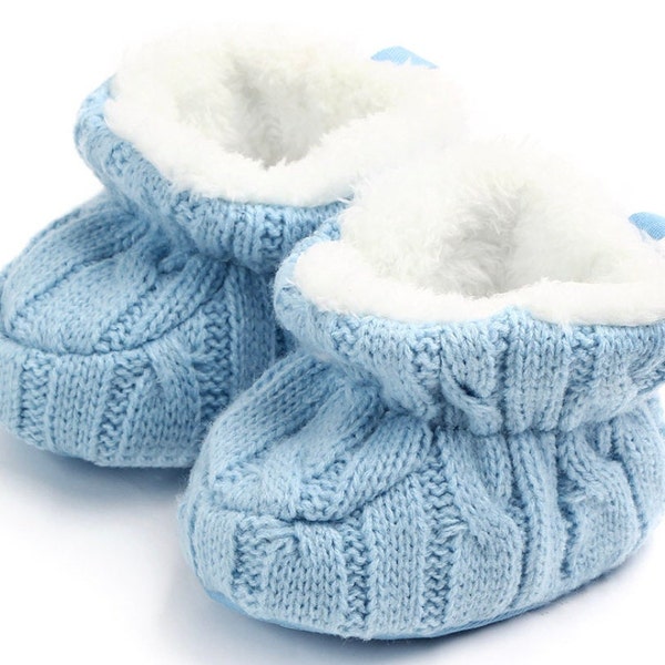 Baby Booties, Blue Baby Boots, Baby Boots, Knitted Booties, Baby pre walkers, Baby Gift, Blue boots, Blue Booties, Cotton, Newborn, Gifts