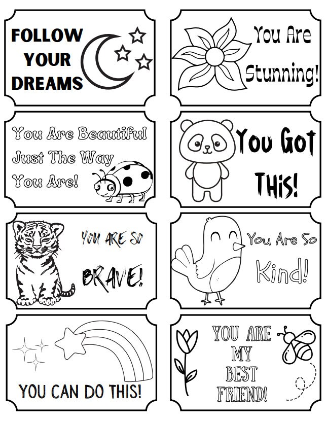 Kindness Cards | Printable Compliment Cards | 16 Cards - Etsy