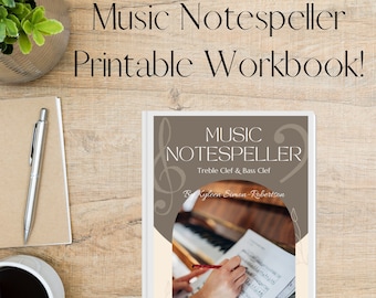 Caderno de exercícios do Music Notespeller: Clave de Sol e Clave de Fá (download digital)