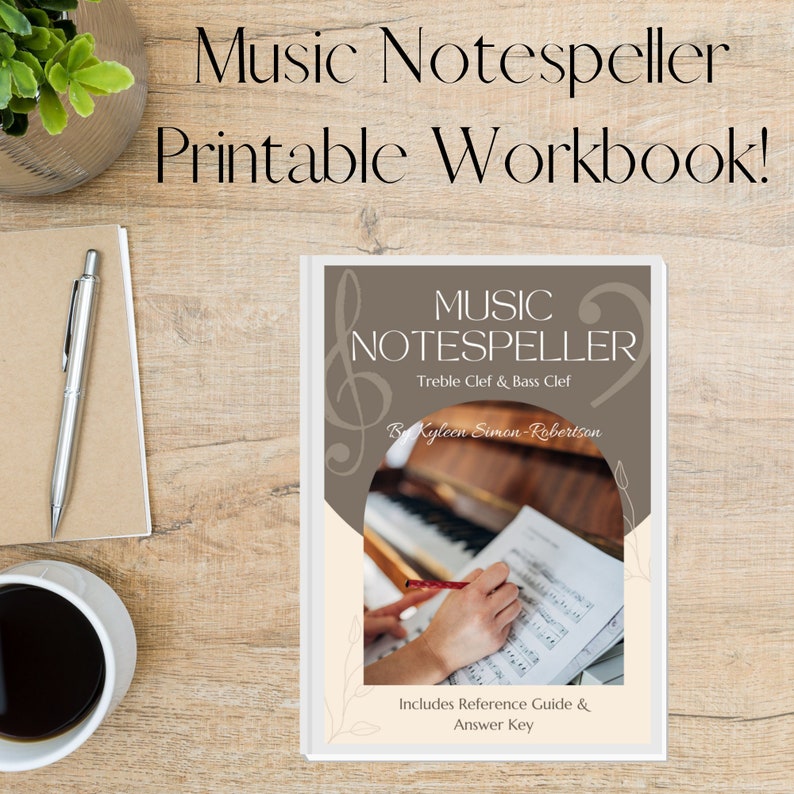 Music Notespeller Printable Workbook Music Theory Teach Yourself How to
