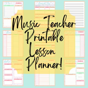 Music Teacher Printable Planner | Lesson Planner | Student Tracker | Attendance | Payment Tracker