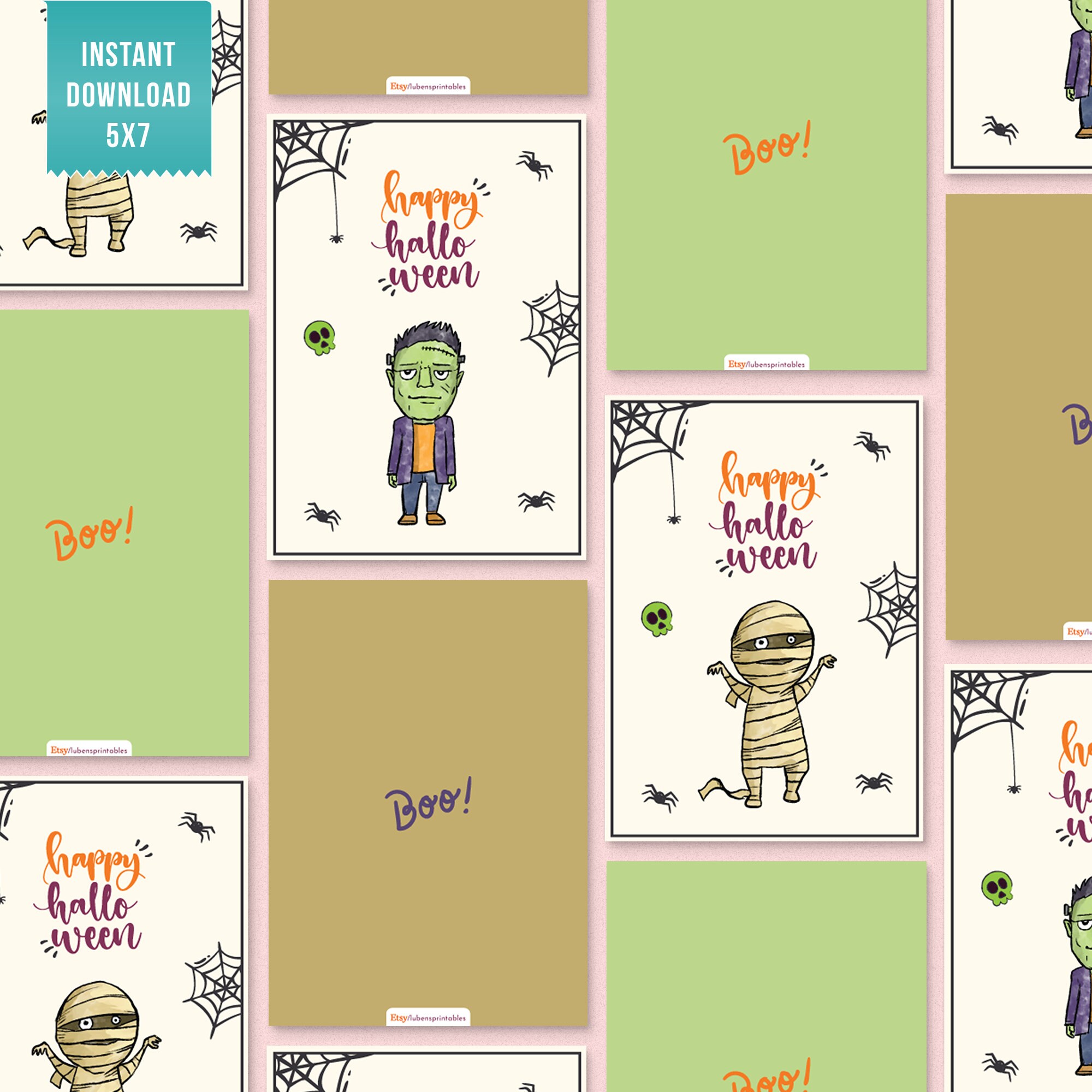Digital Halloween Card Printable Printable Halloween Card Printable ...
