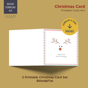 Printable Christmas Card Digital Download Printable, Bifold, Flat, New ...