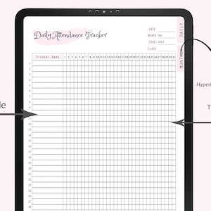 Digitales tägliches Anwesenheitsbuch, monatliches Anwesenheitsbuch, Anwesenheits-Tracker, Anwesenheitsliste, monatliche Anwesenheitsliste, Anwesenheitsliste