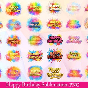 Happy birthday sublimation designs bundle, Happy Birthday prints, Colourful Birthday designs, Birthday Shirt Png, Happy Birthday Boy/Girl