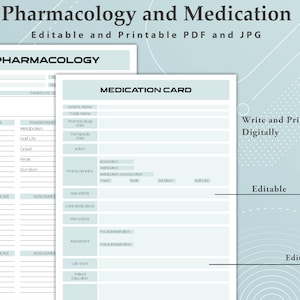 Nursing School Pharmacology Template, Pharmacology Map, Medication Log, Nursing Notes, Pharmacology Notes, Nursing School Template Pdf