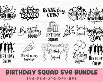 Birthday squad svg girls trip birthday, Birthday squad svg bundle, Birthday Saying Svg, Birthday Girl Svg, Birthday Squad, Birthday Squad