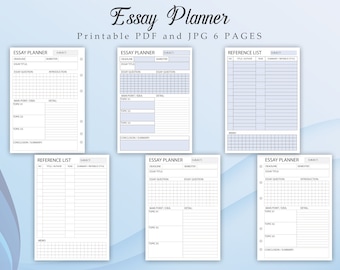 Essay Guide and Planner Printable Pack | School, College, University Student Essay Writing Template | Instant Download | A4, A5 and Letter