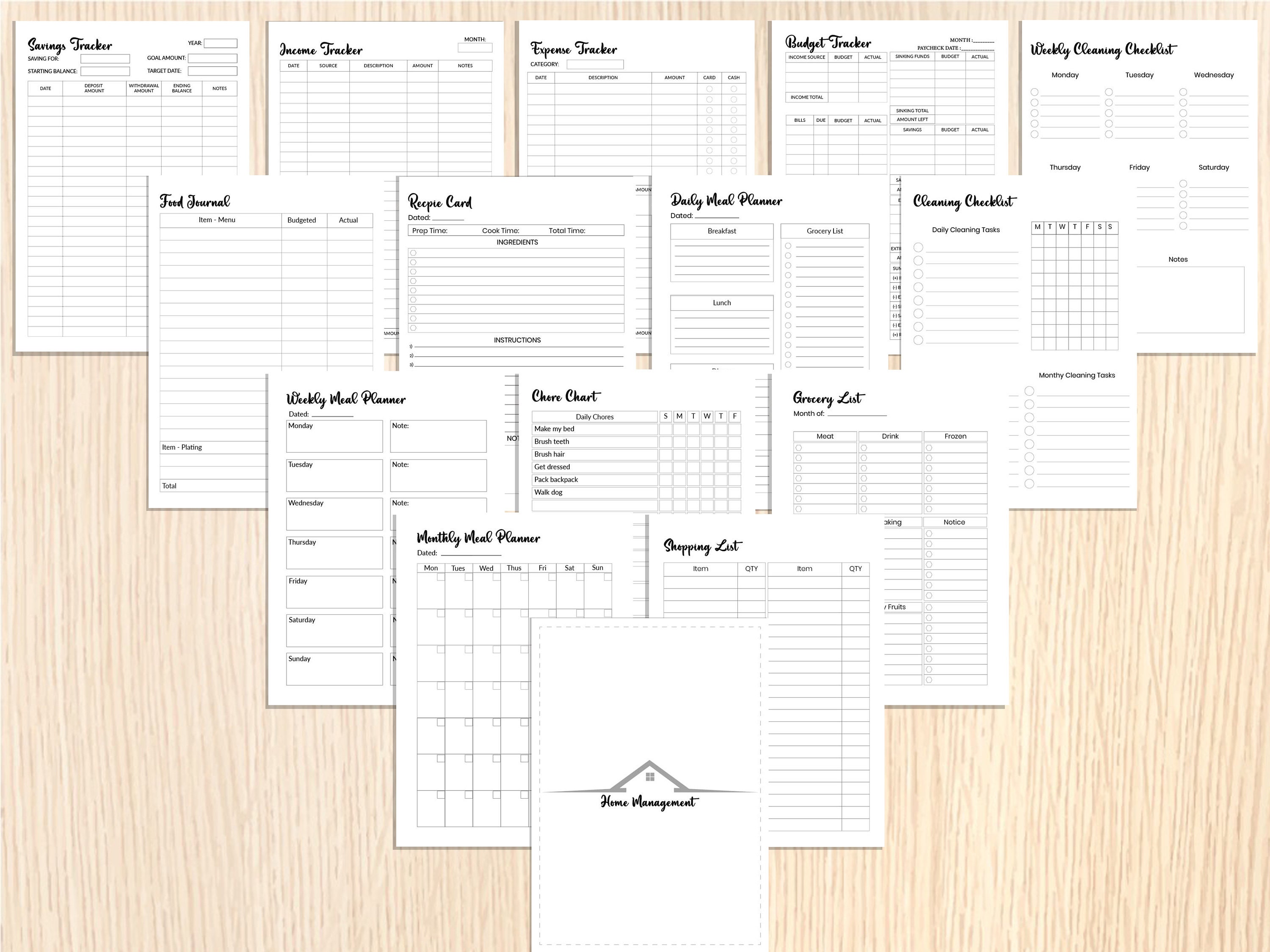Printable Home Management, Household Planner Printables, Home ...