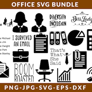 Modern Office SVG Files - Digital Cut Files for Home Office Decor