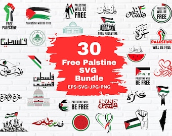 Palestine Svg Bundle, Palestine Png, Palestine shirts Svg, Freedom For Palestine Png,Free Palestine Quotes,Silhouette, Digital Download