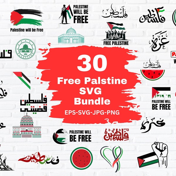 Palestine Svg Bundle, Palestine Png, Palestine shirts Svg, Freedom For Palestine Png,Free Palestine Quotes,Silhouette, Digital Download