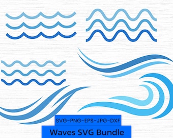 Dynamic Waves SVG Bundle, Wave svg bundle, Wave Png Bundle, Digital Cut File, Wave Svg, Wave Cut File, Drop Svg, Tidal Wave, Commercial use