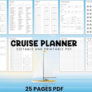 Cruise Planner Printable, cruise Itinerary Packing List, Precruise checklist,Digital Vacation Holiday Planner,travel planner,PDF, A4