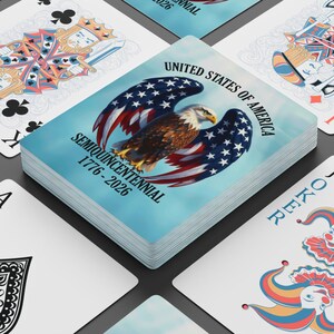 Poker Playing Cards | USA Eagle Design | Patriotic Cards | 1776