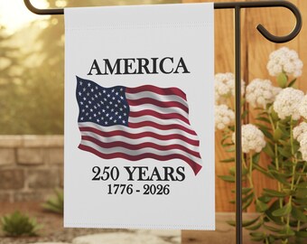 Patriotic American Flag Garden & House Flag, America's 250th Anniversary