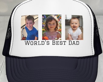 Custom Photo Trucker Hat, Personalized Picture Hat, Your Image and Text