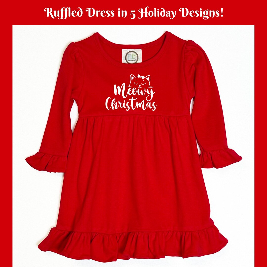 Girl's Christmas Dress, Matching Sister Holiday Outfits