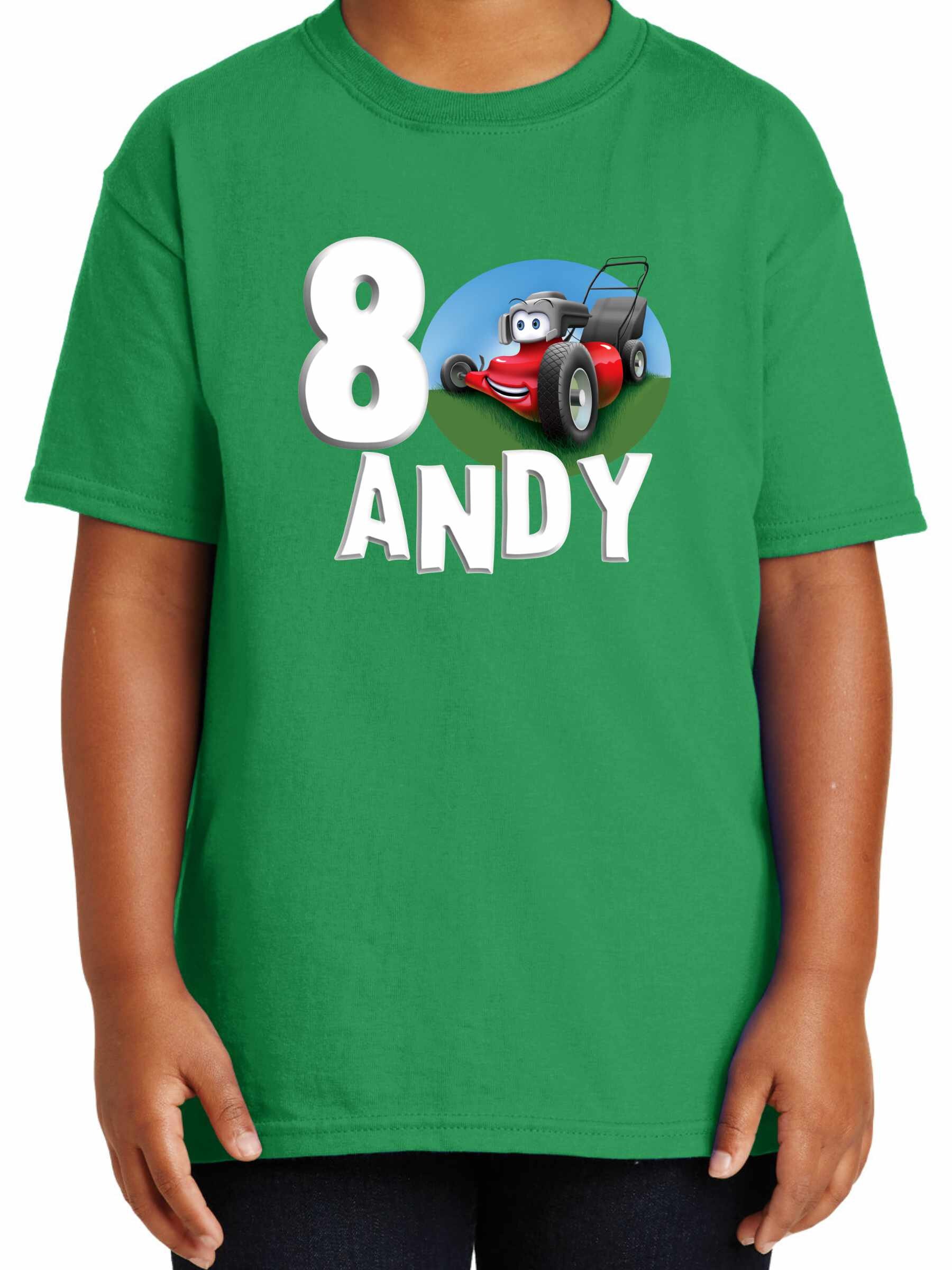 Lawn Mower Birthday Shirt Kids Personalized Birthday Shirt Etsy